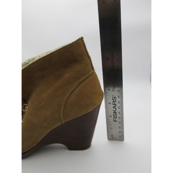 Michael Kors women's sheepskin suede lined wedge ankle boots 8.5 - Picture 12 of 12